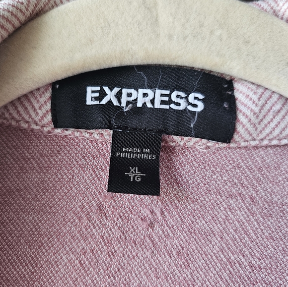 Express Light Pink Open Front Blazer - Picture 3 of 3
